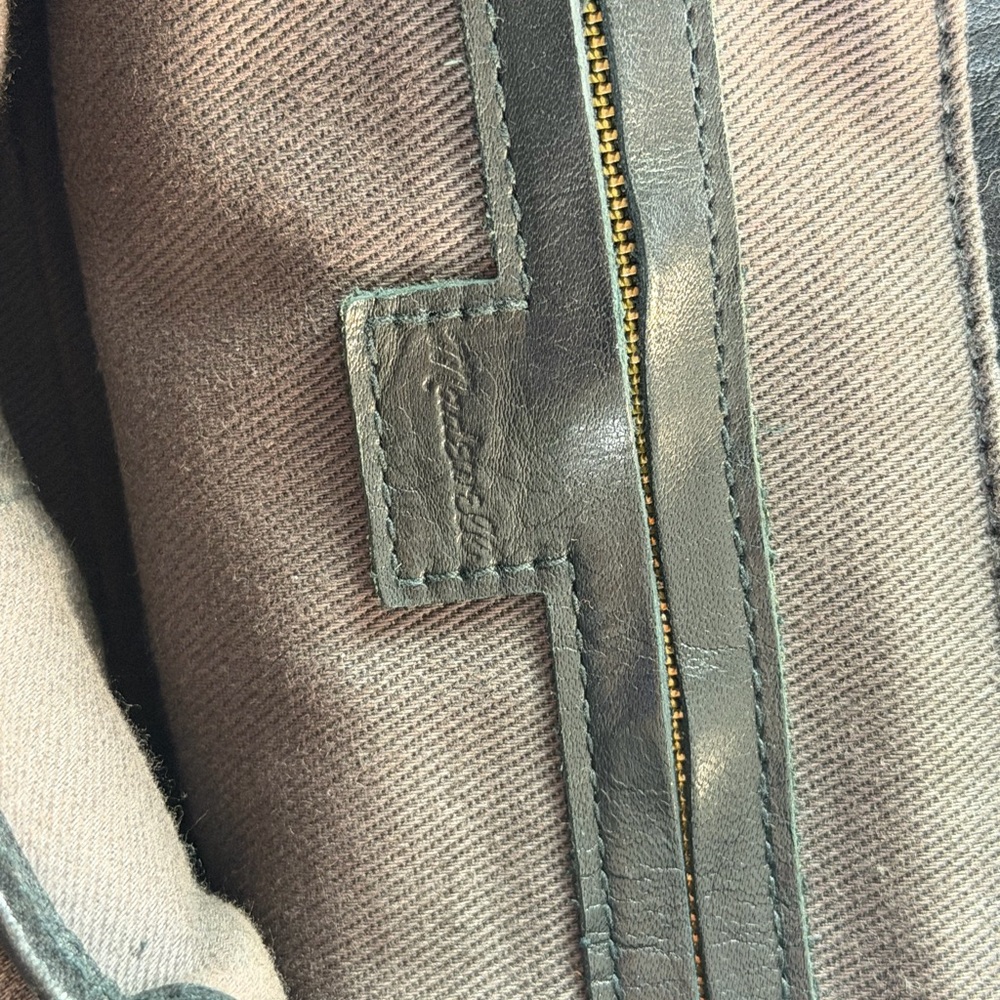 Madewell Zip Top Black Leather Transport Bag - Picture 10 of 12